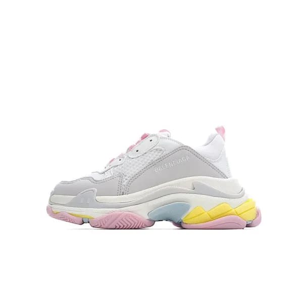 발렌시아가 남/녀 Triple S 핑크 스니커즈 - Unisex Pink Sneakers … - 1