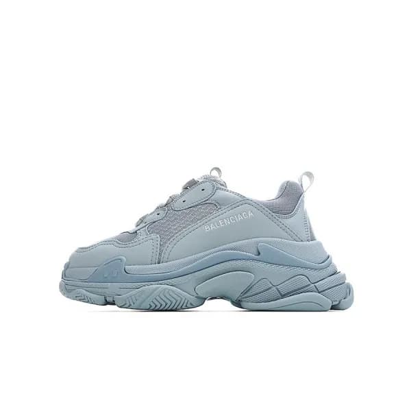발렌시아가 남/녀 Triple S 블루 스니커즈 - Unisex Blue Sneakers … - 1