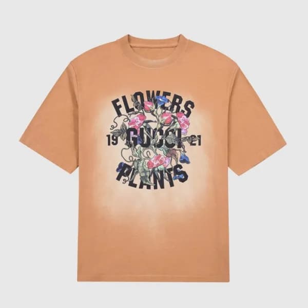 구찌 남성 카멜 크루넥 반팔티 - Mens Canmel Tshirts - guc04865x - 1