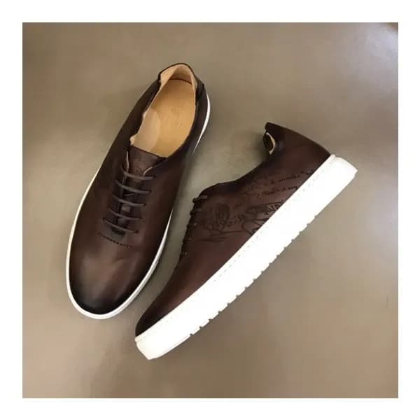 벨루티 남성 클래식 브라운 스니커즈 - Mens Brown Sneakers - ber01… - 1