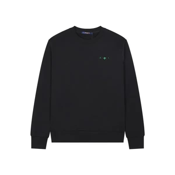 루이비통 남성 모던 블랙 맨투맨 - Mens Black Tshirts - lou05215x - 1