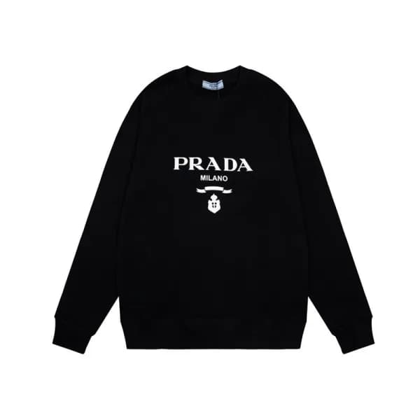 프라다 남자 크루넥 블랙 맨투맨 - Prada Mens Black Tshirts - pra… - 1