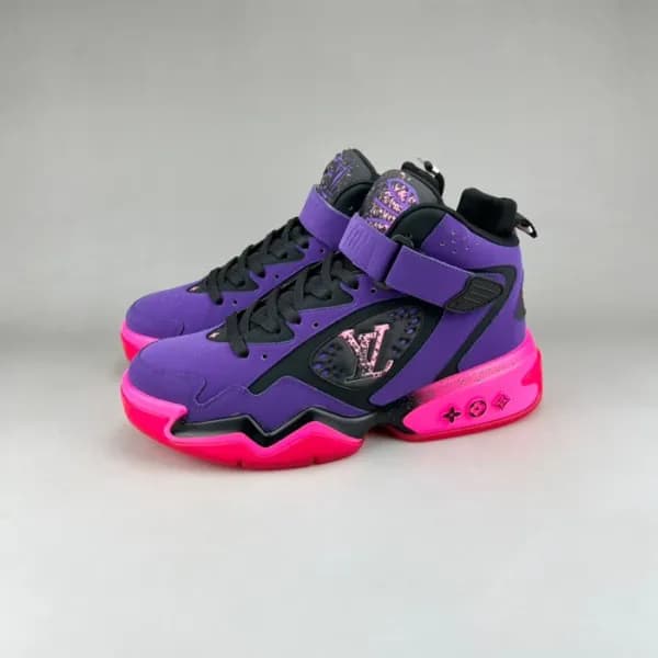 루이비통 남/녀 Trainer 퍼플 스니커즈 - Louis vuitton Unisex Pu… - 1