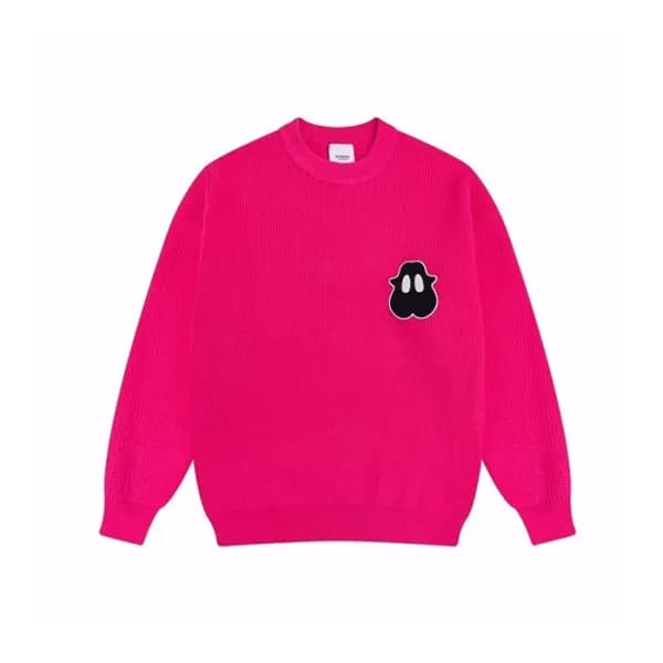 버버리 남/녀 크루넥 핑크 니트 - Burberry Unisex Pink Knits - b… - 1