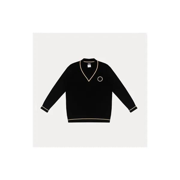 샤넬 남/녀 블랙 브이넥 니트 - Chanel Unisex Black Knits - ch4… - 1