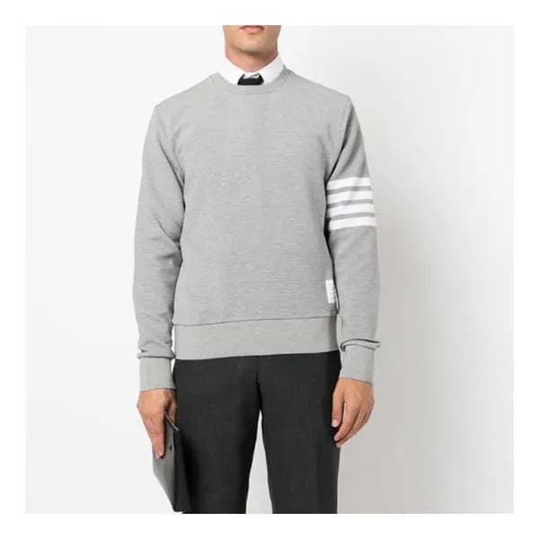 톰브라운 남성 캐쥬얼 그레이 맨투맨 - Thom Browne Mens Gray Tshirt… - 1