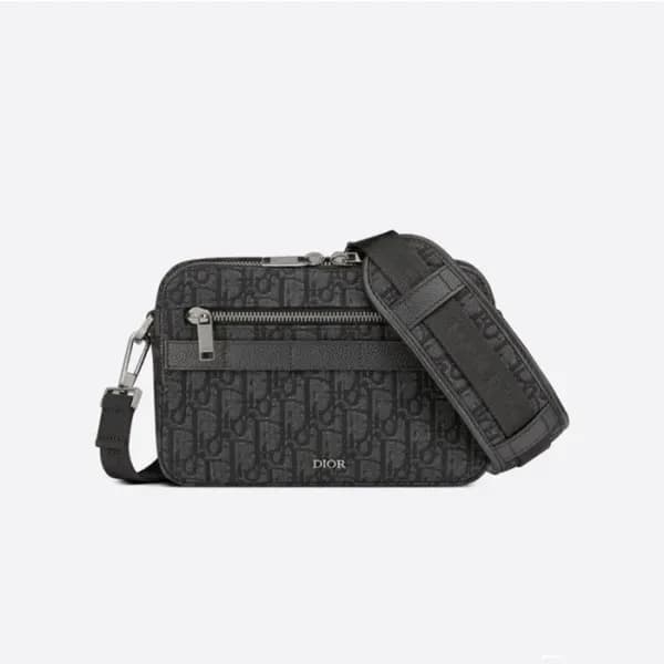 디올 남성 블랙 오블리크 크로스백 - Dior Mens Black Cross Bag - d… - 1
