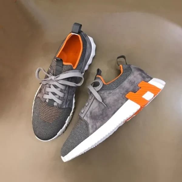 에르메스 남성 그레이 스니커즈 - Hermes Mens Gray Sneakers - he6… - 1