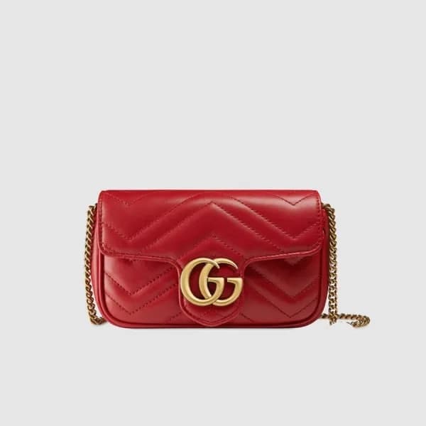 구찌 여성 레드 슈퍼 미니 마몬트백 - Gucci Womens Red Marmont Bag… - 1