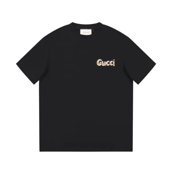 구찌 남/녀 블랙 크루넥 반팔티 - Gucci Unisex Black Short sleev… - 1