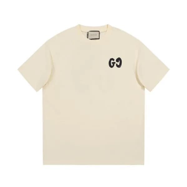 구찌 남/녀 아이보리 크루넥 반팔티 - Gucci Unisex Ivory Short sle… - 1