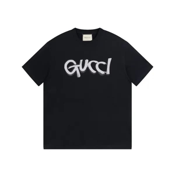 구찌 남/녀 블랙 크루넥 반팔티 - Gucci Unisex Black Short sleev… - 1