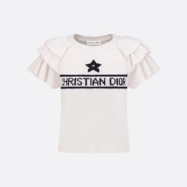 디올 여성 아이보리 크루넥 반팔티 - Dior Womens Ivory Short sleev… - 1