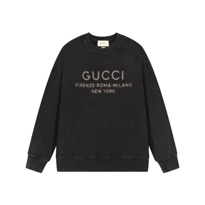구찌 남성 베이직 블랙 맨투맨 - Gucci Mens Black Tshirts - gu10… - 1