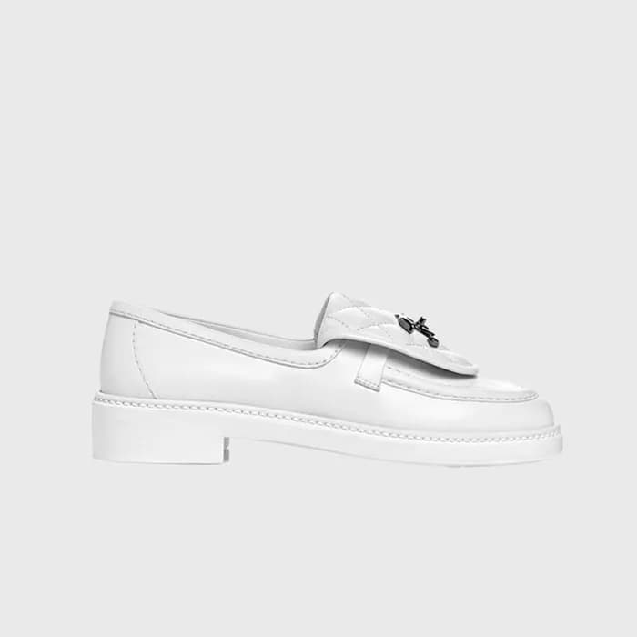 샤넬 여성 퀄팅 탭 로퍼 화이트 【매장-350만원대】 - Chanel Womens Whit… - 1