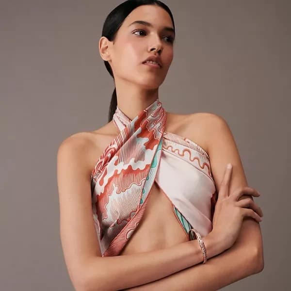 에르메스 여성 핑크 스카프 - Hermes Womens Pink Scarf - he478x - 1