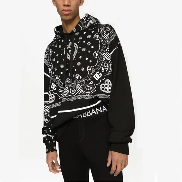 돌체앤가바나 남성 블랙 후드티 - Dolce&Gabbana Mens Black Hoodie… - 1