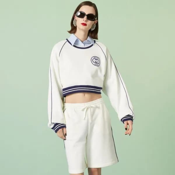 구찌 여성 크루넥 화이트 투피스 - Gucci Womens White Two-pieces … - 1