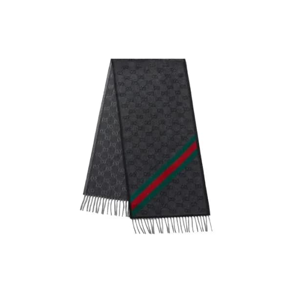 구찌 남성 블랙 머플러 - Gucci Mens Black Muffler - gu1146x - 1