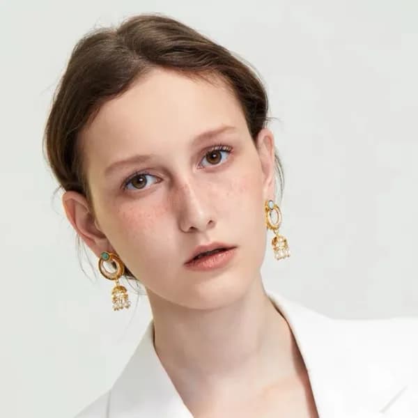 보테가베네타 여성 골드 이어링 - Bottega veneta Womens Gold Earr… - 1
