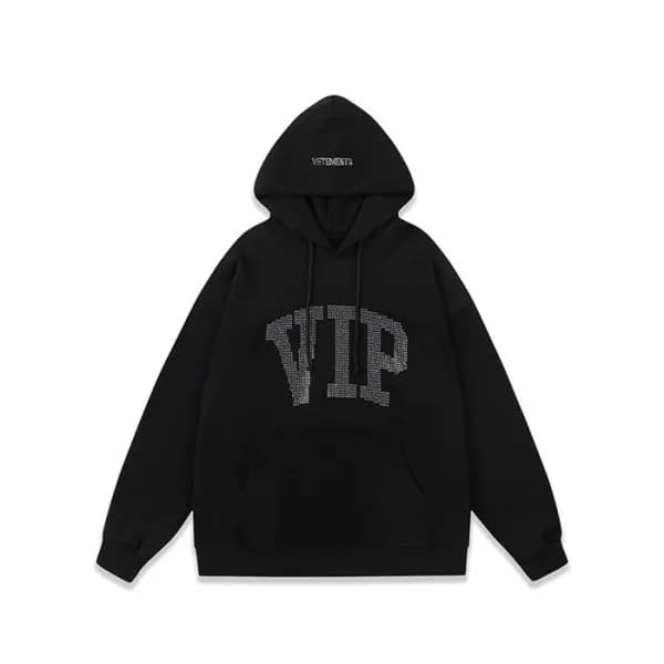 베트멍 남성 블랙 후드티 - Vetements Mens Black Hoodie - vec6… - 1