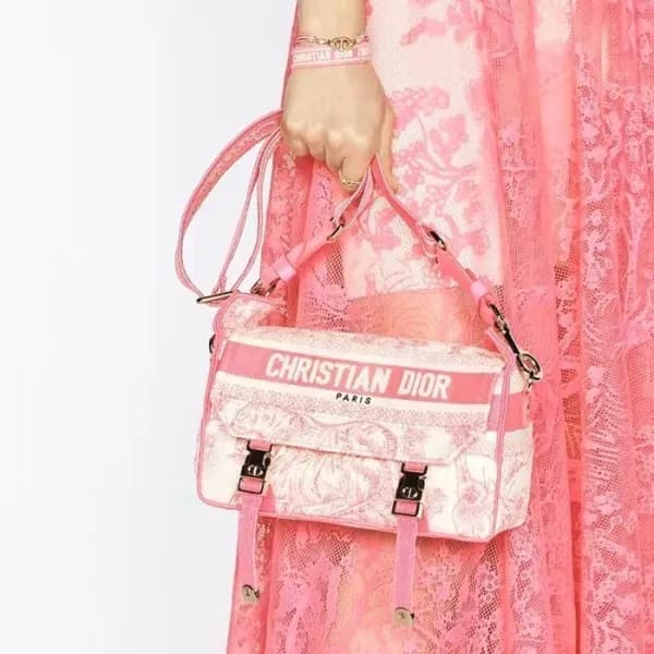 디올 여성 핑크 캠프백 - Dior Womens Pink Camp Bag - dib353x - 1