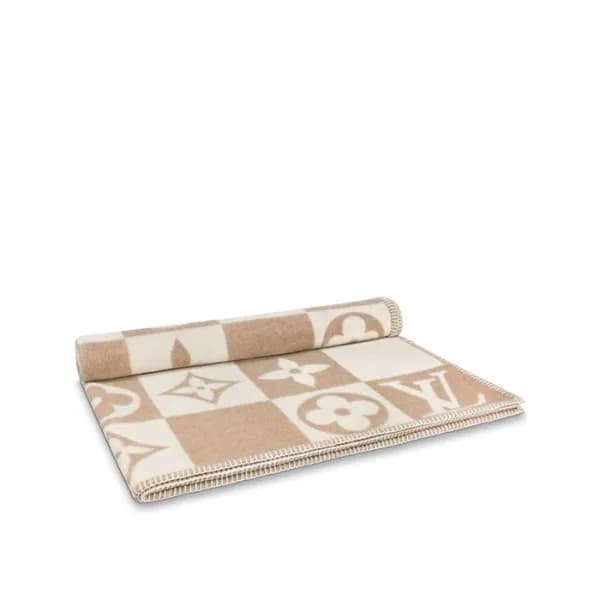 루이비통 겨울 베이지 담요 - Louis vuitton Beige Blanket - acc…
