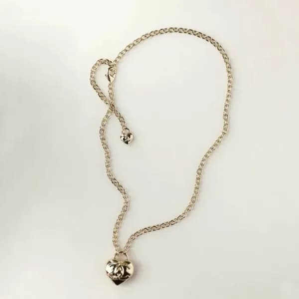 샤넬 여성 하트 목걸이 - Chanel Womens Gold Necklace - acc19… - 1