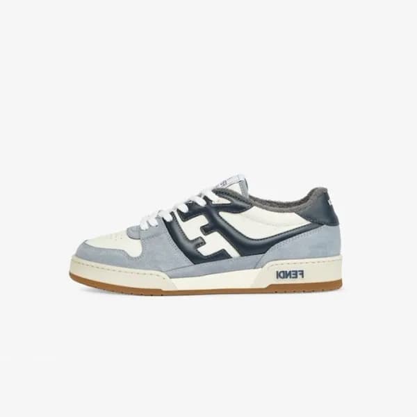 펜디 남성 매치 블루 로우탑 스니커즈 - Fendi Mens Blue Sneakers - … - 1