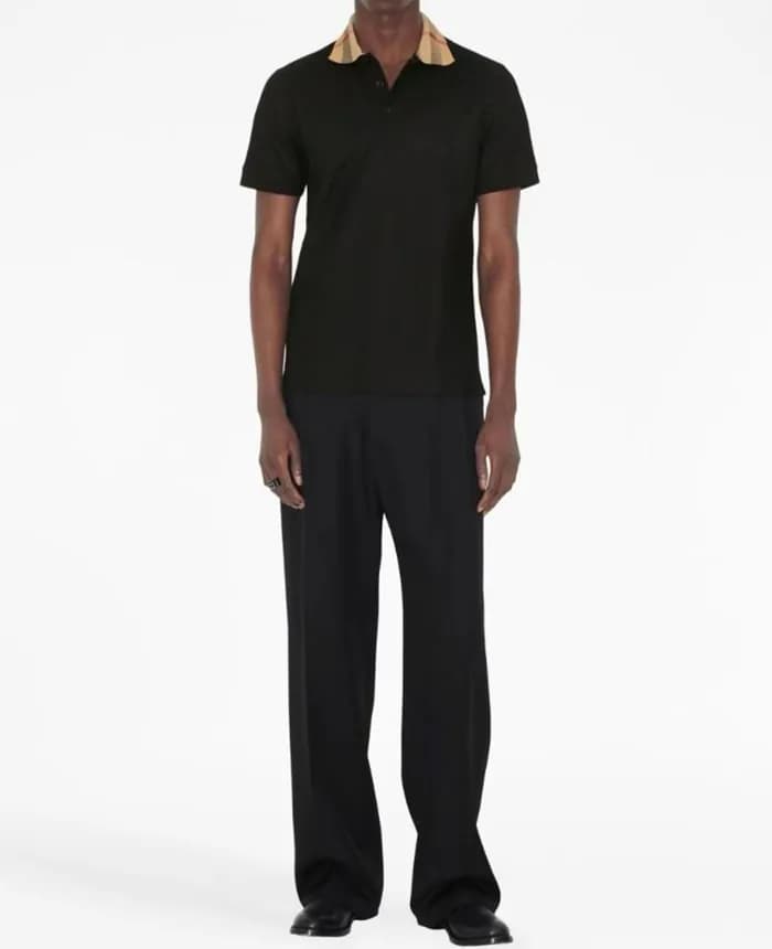 버버리 남성 블랙 폴로 티셔츠 - Burberry Mens Black Tshirts - b… - 1