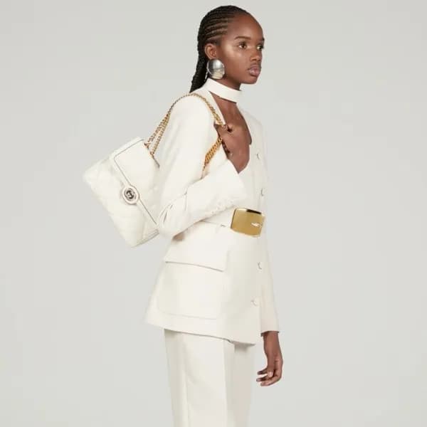 구찌 여성 화이트 데코 퀄팅 백 - Gucci Womens White Deco Bag - … - 1