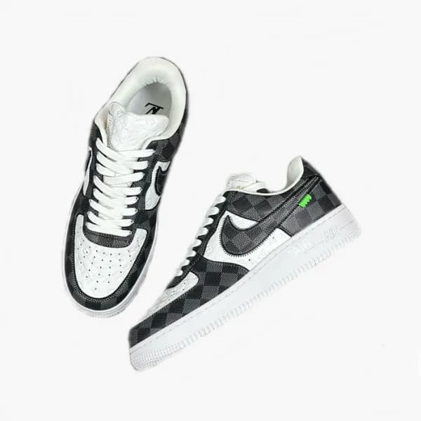 루이비통 x Air Force1 남성 블랙 스니커즈 - Louis vuitton x Air… - 1
