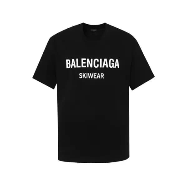 발렌시아가 남성 블랙 반팔 티셔츠 - Balenciaga Mens Black Tshirts… - 1