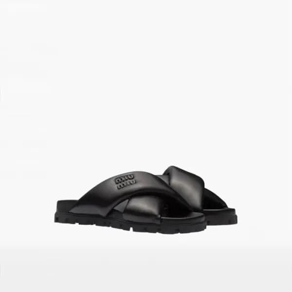 미우미우 여성 퀼팅 뮬 - Miumiu Womens Padding Mules - mis15… - 1