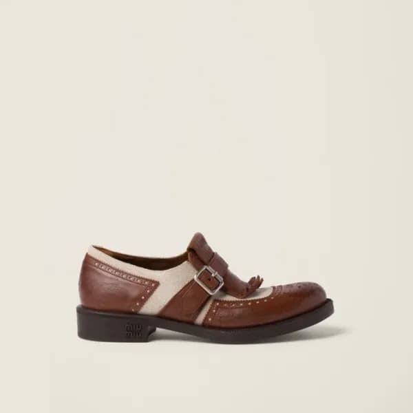 미우미우 여성 처치스 몽크스트랩 로퍼 - Miumiu Womens Churchs Loafe… - 1