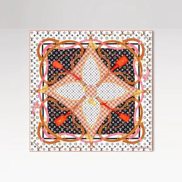 루이비통 여성 실크 스카프 - Louis vuitton Womens Silk Scarf -… - 1