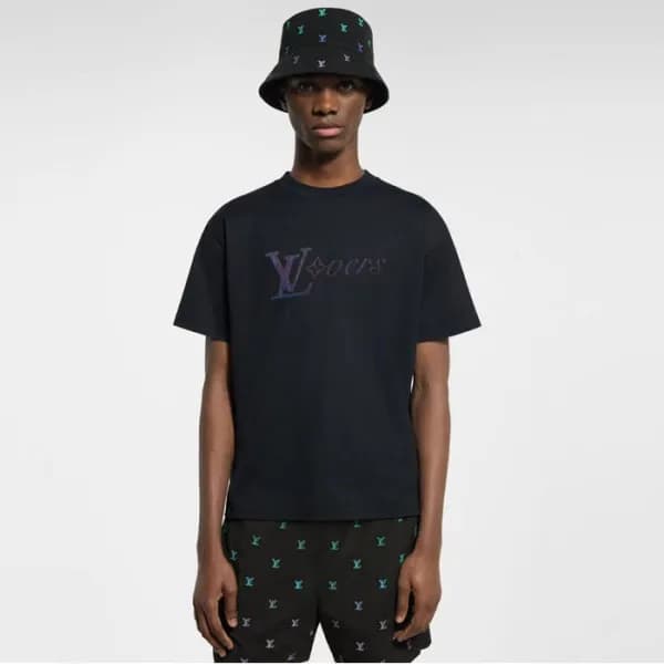 루이비통 남성 라운드 반팔 티셔츠 - Louis vuitton Mens Round Tshi… - 1