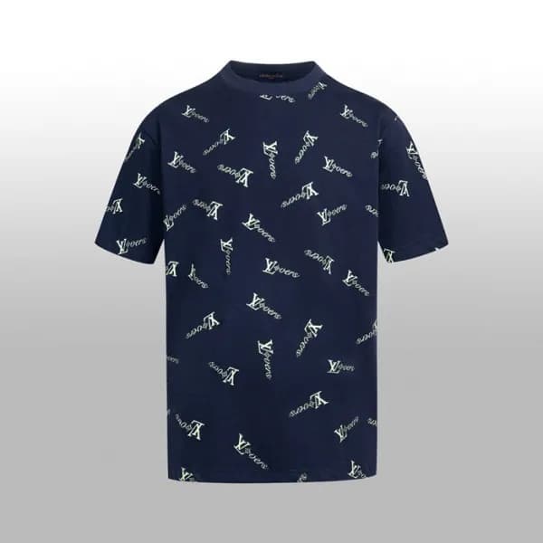 루이비통 남성 라운드 반팔 티셔츠 - Louis vuitton Mens Round Tshi… - 1