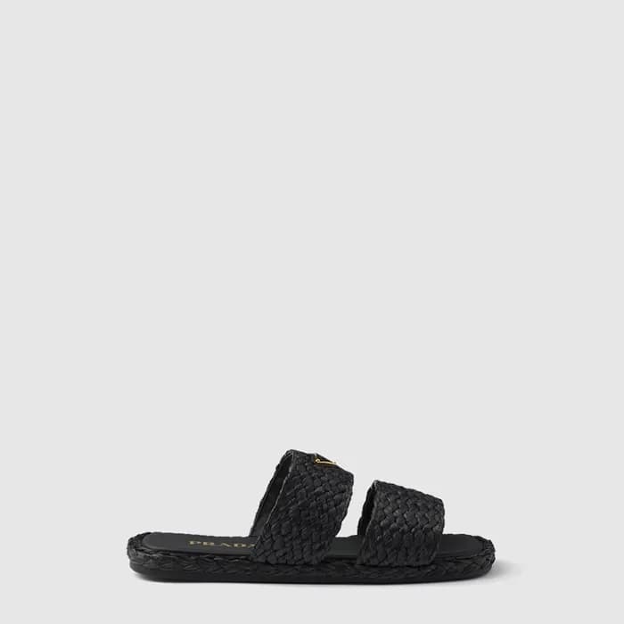 프라다 여성 라피아 슬라이드 - Prada Womens Raffia Slide - prs6… - 1