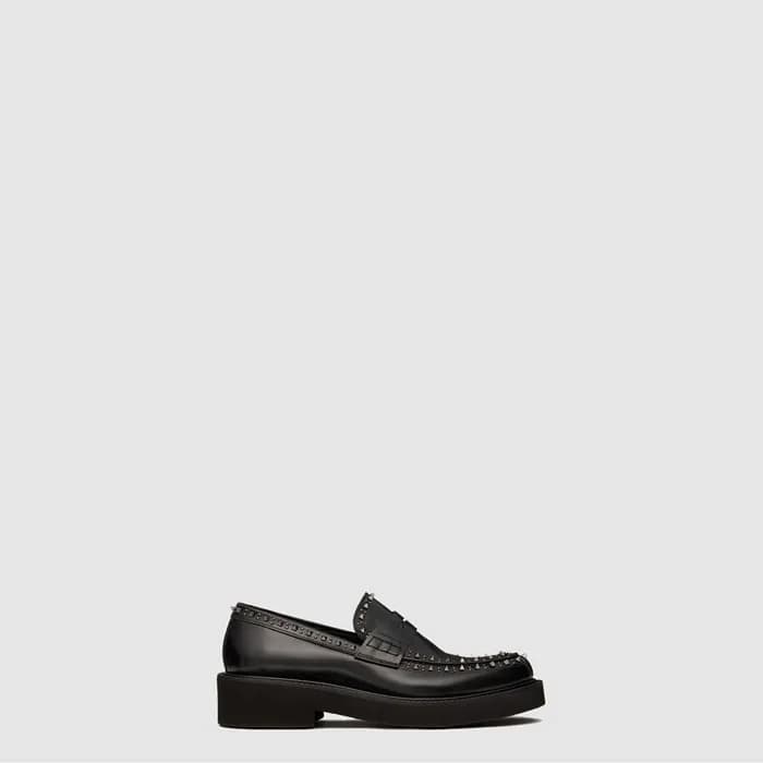 발렌티노 남성 가라바니 젠틀글램 가죽 로퍼 - Valentino Mens Garavani … - 1