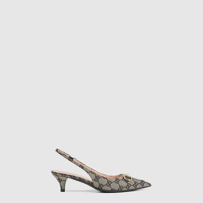 구찌 여성 홀스빗 슬링백 펌프스 - Gucci Womens Horsebit Slingbac… - 1