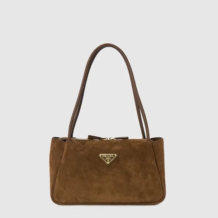 프라다 여성 미디엄 스웨이드 숄더백 1BA444 - Prada Womens Medium S… - 1