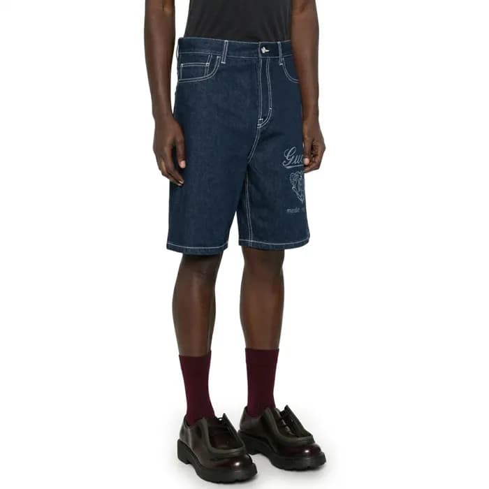 구찌 남성 레이저 데님 반바지 - Gucci Mens Laser Denim Shorts -… - 1