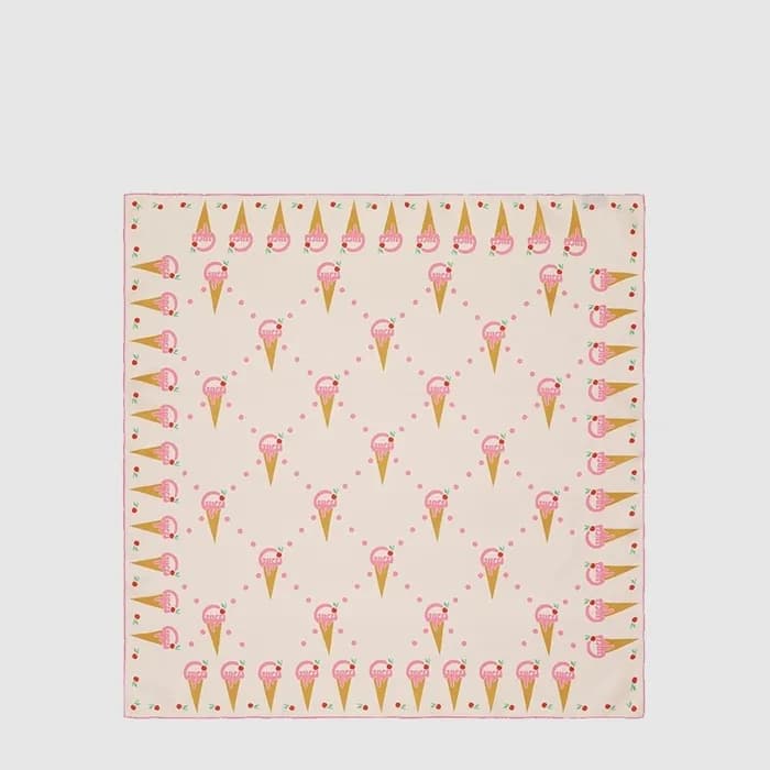구찌 여성 아이스크림 프린트 스카프 - Gucci Womens Ice Cream Print Scarf - acc8994x - 1