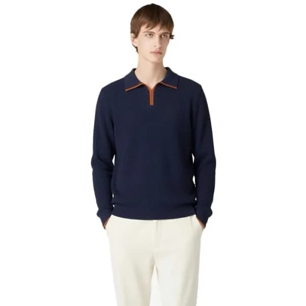 로로피아나 남성 폴로 스웨터 - Loro Piana Mens Polo Sweater - lpc17262x - 1