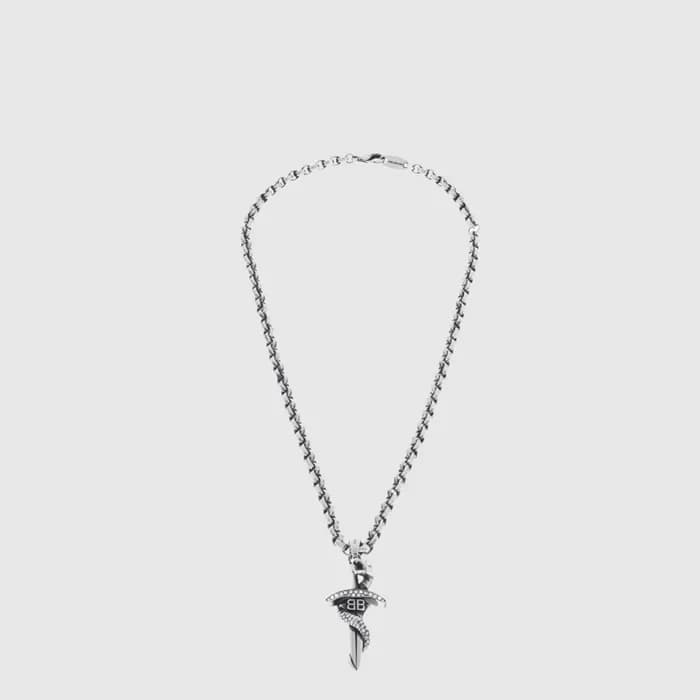 발렌시아가 남성 고스 스네이크 네크리스 - Balenciaga Mens Goth Snake Necklace - acc10978x - 1