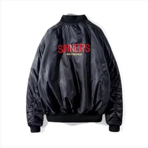 Balenciaga 2018 embroidery Satin Bombard Jacket - … - 1