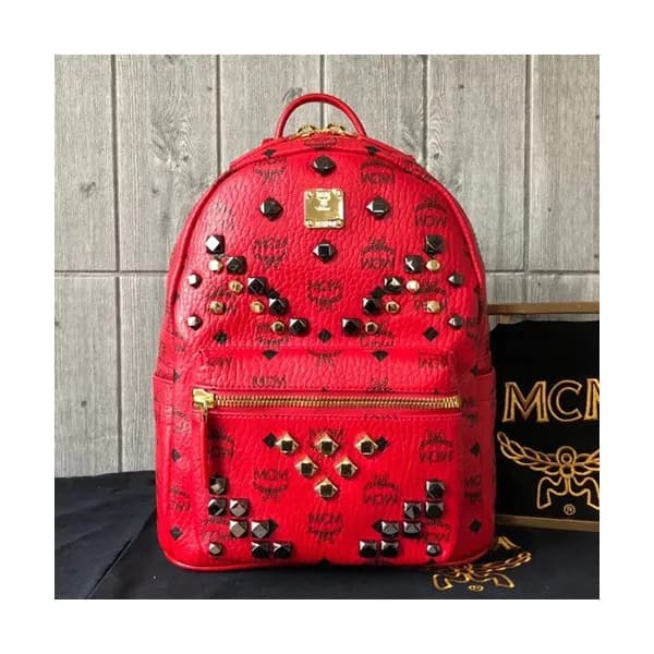 MCM Visetos Stark Leather Back Pack,21/26/34cm - 엠… - 1