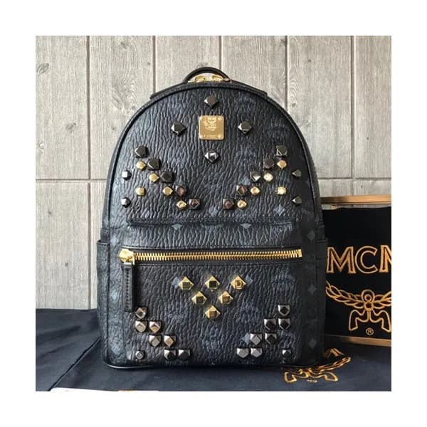 MCM Visetos Stark Leather Back Pack,21/26/34cm - 엠… - 1