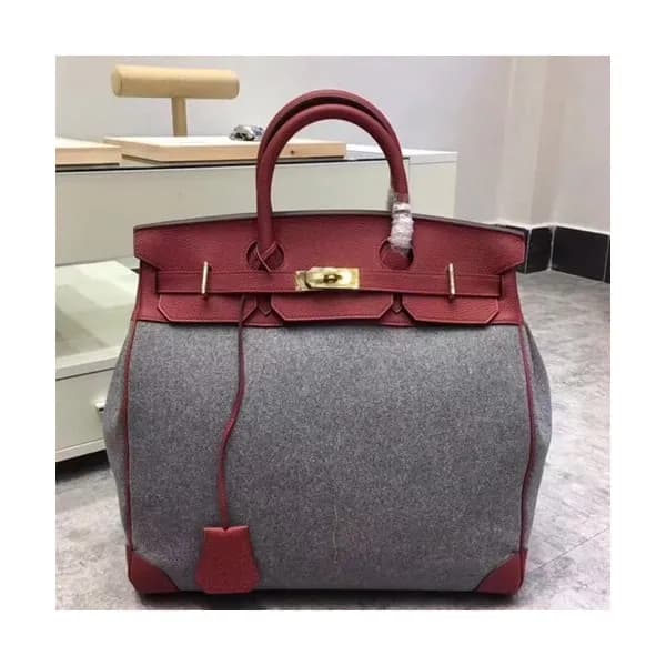 Hermes Birkin Melton&Togo Leather Tote Shoulder Ba… - 1